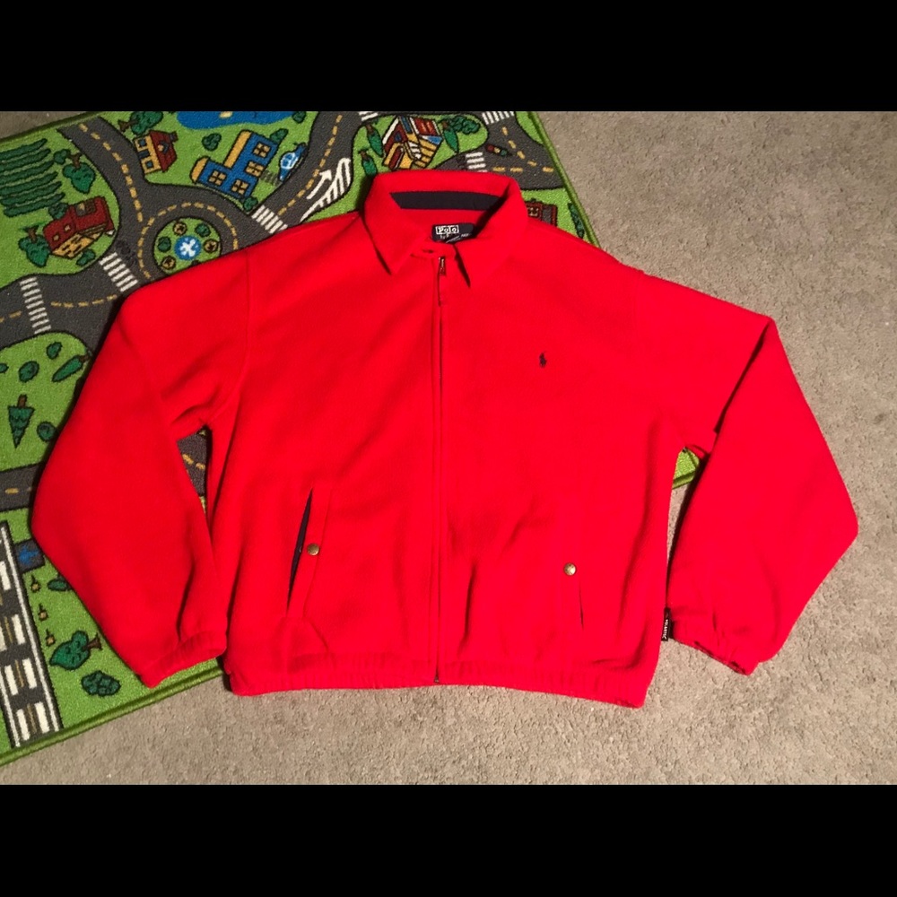 Vtg polo Ralph Lauren polartec fleece zip up large